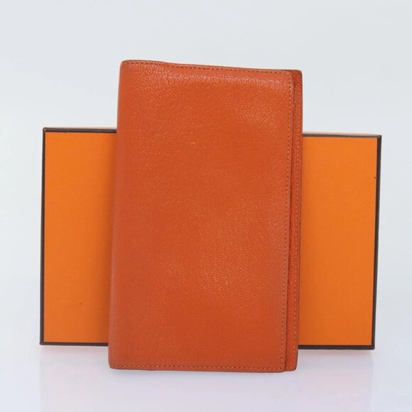 HERMES Agenda Vision Day Planner Cover Leather Orange Silver - Picture 15 of 16